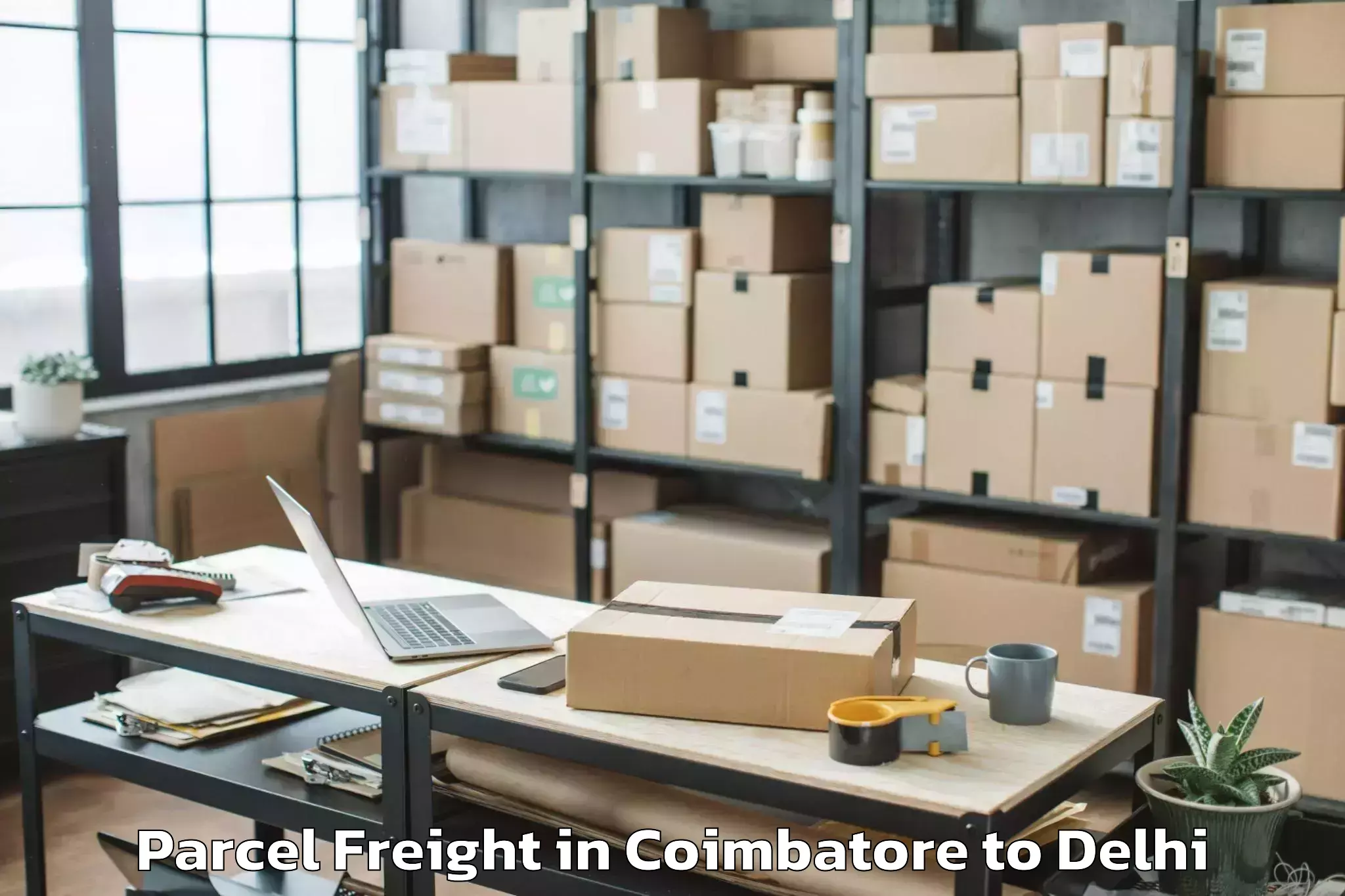 Top Coimbatore to Unity One Mall Cbd Shahdara Parcel Freight Available